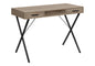 Computer Desk, Home Office, Laptop, Left, Right Set-up, Storage Drawers, 42"l, Work, Brown Laminate, Black Metal, Contemporary, Modern