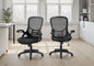Office Chair, Swivel, Armrests, Adjustable Height, Ergonomic, Work, Black Mesh, Black Metal, Contemporary, Modern