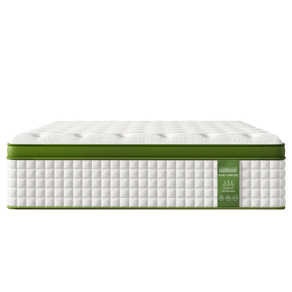14 Inch King Size Hybrid Mattress in a Box with Gel Memory Foam and Pocket Springs, Pressure Relief & Motion Isolation, CertiPUR-Us Certified, Assembled in USA