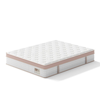 12 Inch Firm Hybrid Mattress – Queen Size – Gel Memory Foam & Pocket Springs – Pressure Relief, Motion Isolation, Ergonomic Modern Bed