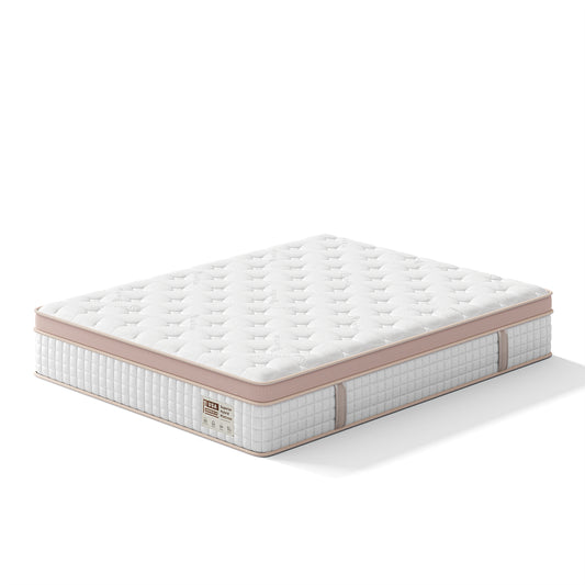 12 Inch Firm Hybrid Mattress – Queen Size – Gel Memory Foam & Pocket Springs – Pressure Relief, Motion Isolation, Ergonomic Modern Bed