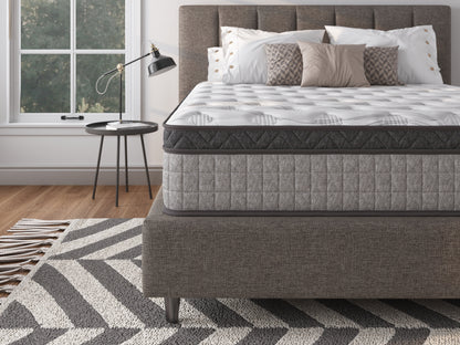 Cooling Gel Memory Foam Mattress - Queen Size, Gray