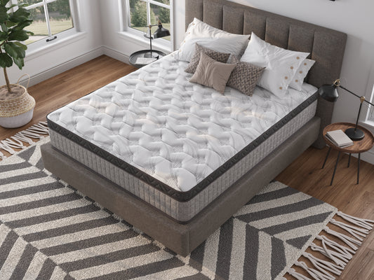 Assembled in USA - 10" King Diamond Innerspring Hybrid and Cooling Gel Memory Foam Mattress, Pressure Relief, and Motion Isolation, CertiPUR-US and Oeko TEX Certified