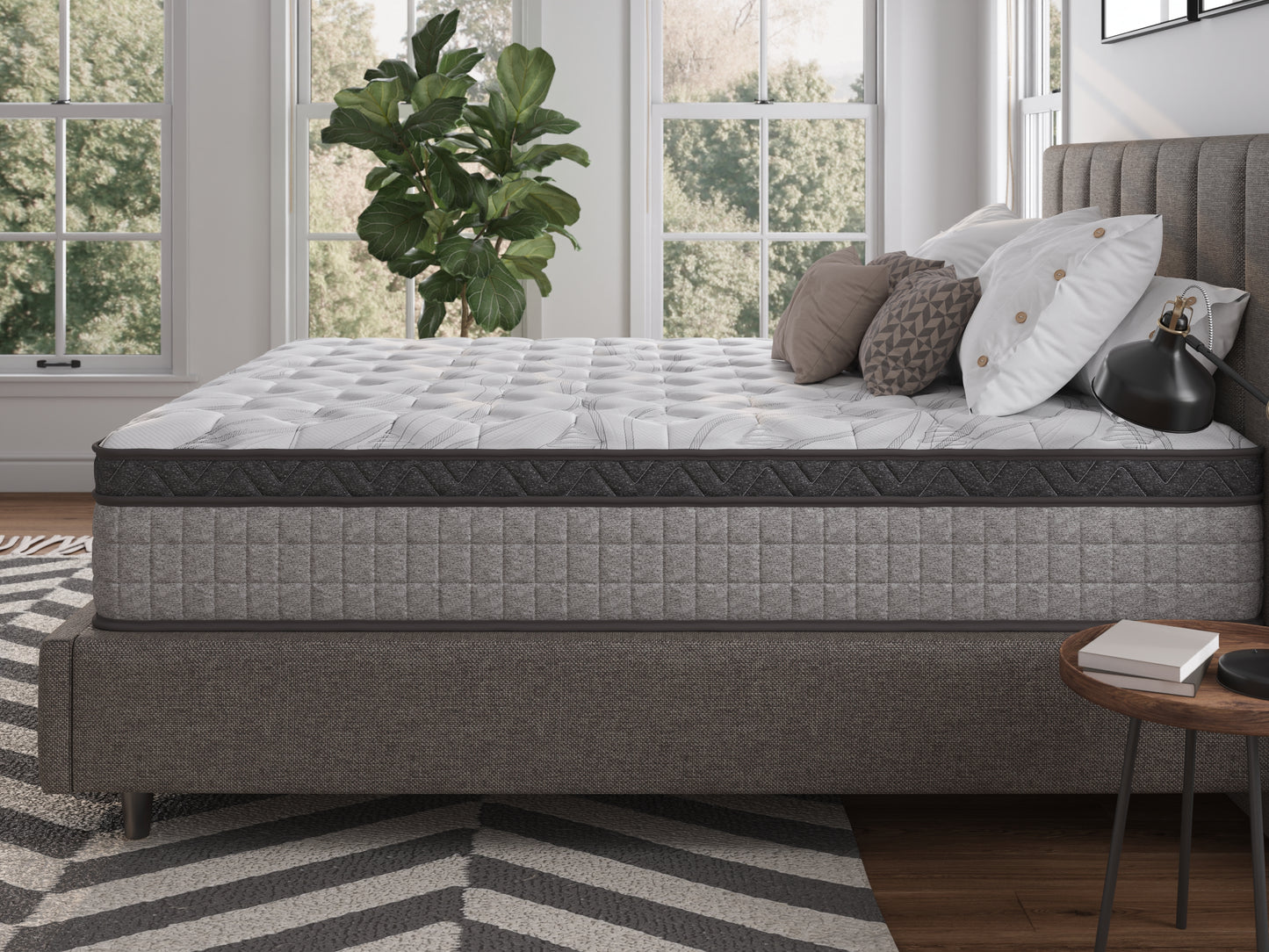 Full Size Cooling Gel Memory Foam Mattress - Gray for Bedroom