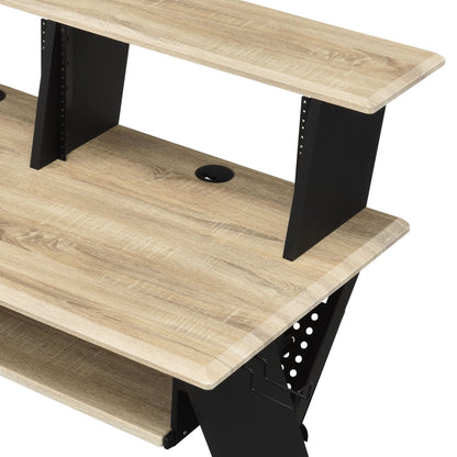 Eleazar Natural Oak Finish Music Recording Studio Desk - 24"W Workstation