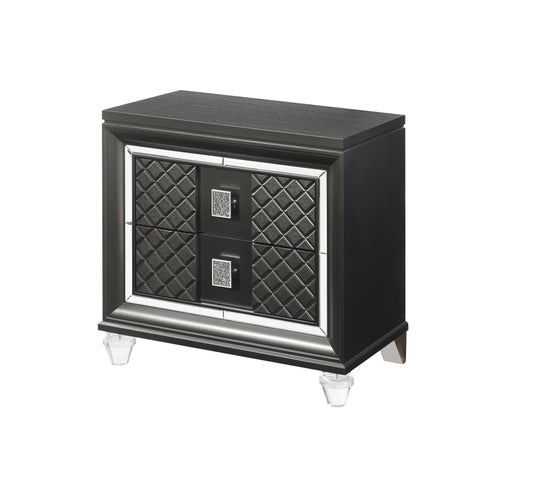 Sawyer Metallic Gray Finish Nightstand