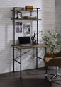 Ensata Rustic Oak & Black Finish Writing Desk