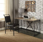 Jodie Rustic Oak & Antique Black Finish Writing Desk