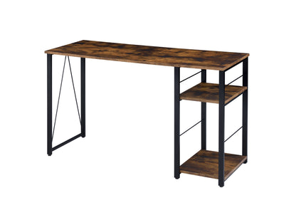 Vadna Weathered Oak & Black Finish Writing Desk