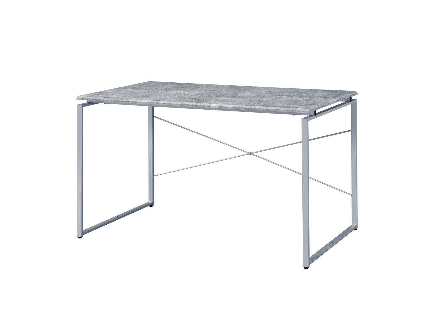 Jurgen Faux Concrete & Silver Finish Writing Desk