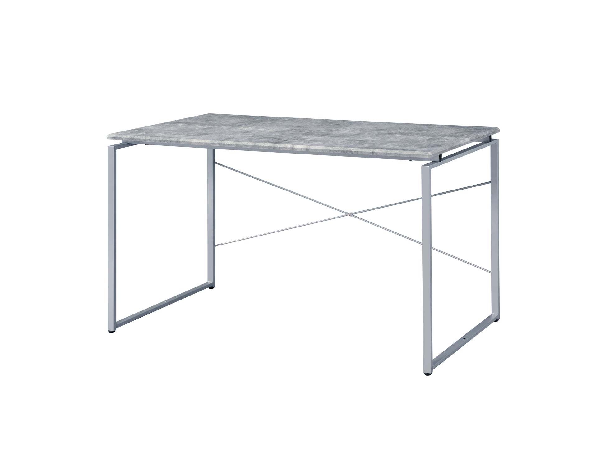 Jurgen Faux Concrete & Silver Finish Writing Desk