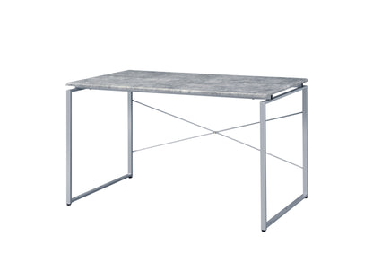 Jurgen Faux Concrete & Silver Finish Writing Desk