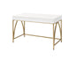Lightmane White High Gloss & Gold Finish Writing Desk