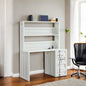 Cargo White Finish Writing Desk W/Hutch