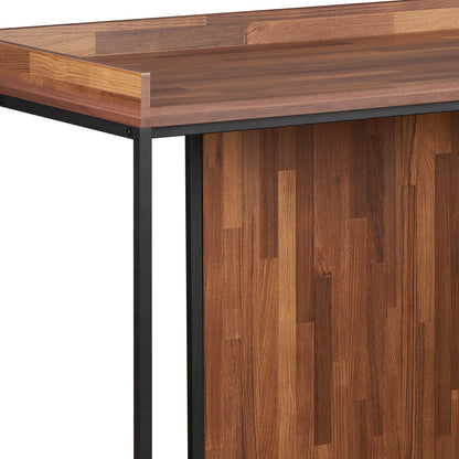 Sara Walnut & Sandy Black Finish Writing Desk - 24" L x 62" W