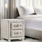 Reggie Beige Fabric Nightstand