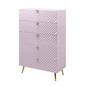 Gaines Pink High Gloss Finish Chest