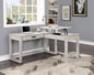 Transitional Computer Desk Antique White, USB Port Lift Top Design And Dovetail Drawer