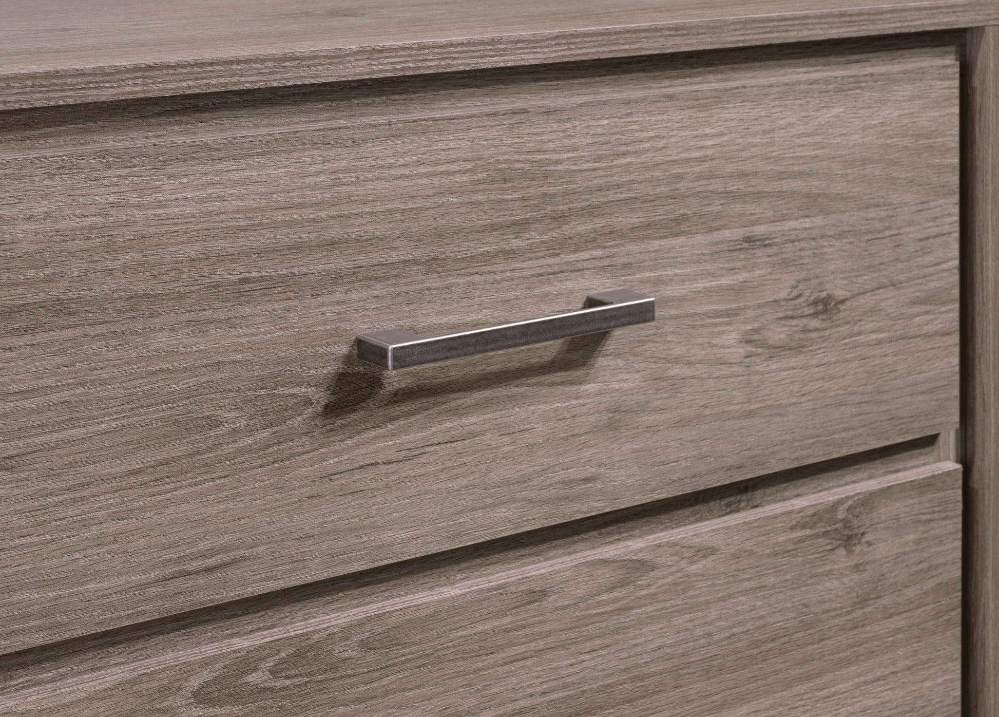 Contemporary 2-Drawer Nightstand - Gray Oak Finish