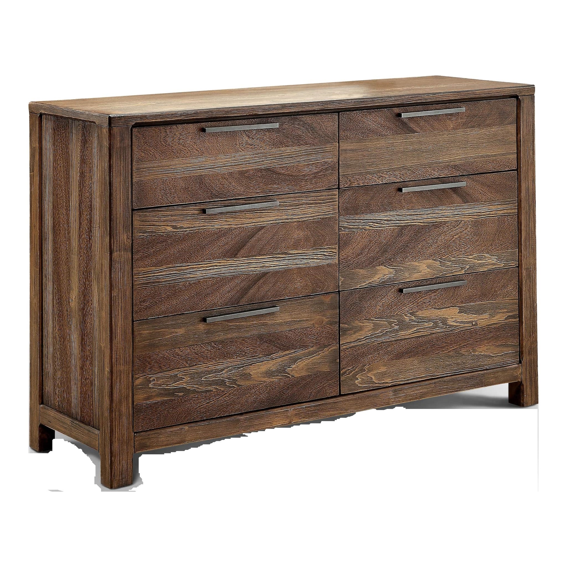Natural Solid Wood Bedroom Dresser - 56" Wide