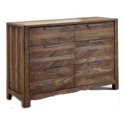 Natural Solid Wood Bedroom Dresser - 56" Wide