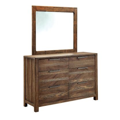 Natural Solid Wood Bedroom Dresser - 56" Wide