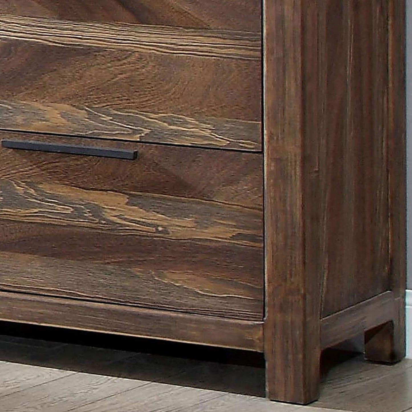 Natural Solid Wood Bedroom Dresser - 56" Wide