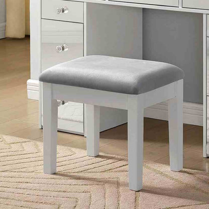 Glam Solid Wood Vanity with Mirror and Storage Drawers for Bedroom