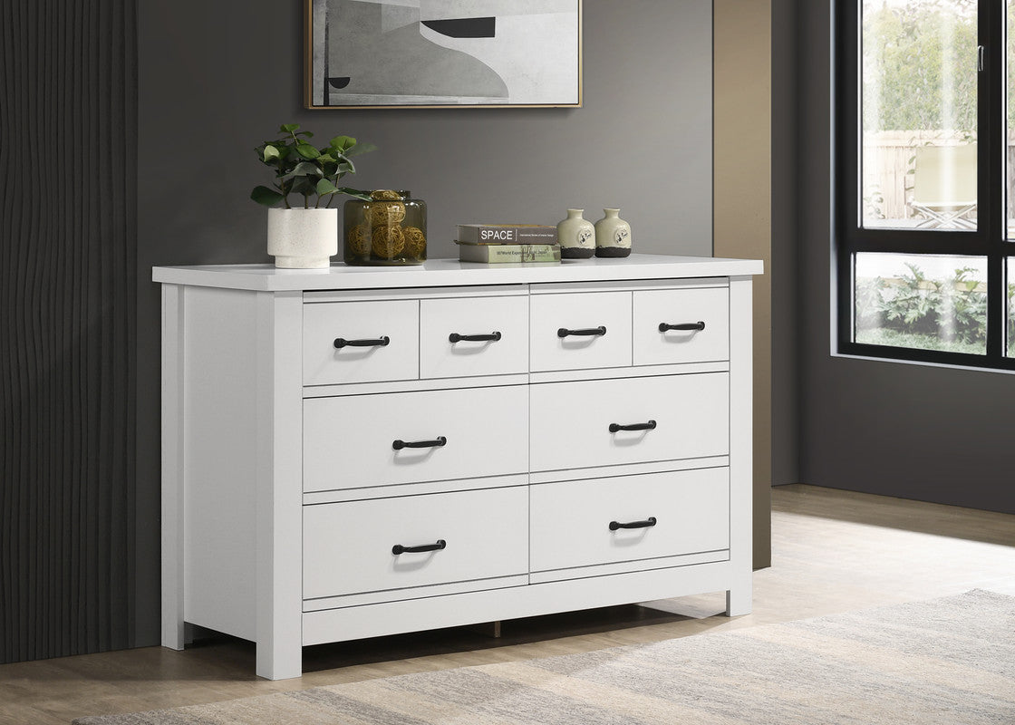 Cosmo 51"W White 6-Drawer Dresser