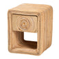 Bohemian Natural Rattan 1-Drawer Nightstand