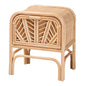 Bohemian Natural Rattan 1-Drawer Nightstand