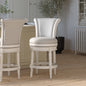 26in. Wood Counter-Height Swivel Barstool with High-Back, 1PC