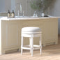 26in. Wood Backless Counter-Height Swivel Barstool, 1PC