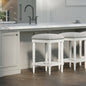 27"H Square Counter Stool, White, 1PC