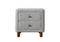 Cleo Gray Boucle Nightstand