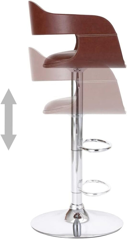 Brown Faux Leather Bar Stool - Dining Room Use