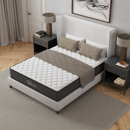 NapQueen Victoria Full Cooling Gel Mattress - Grey+White Foam Comfort