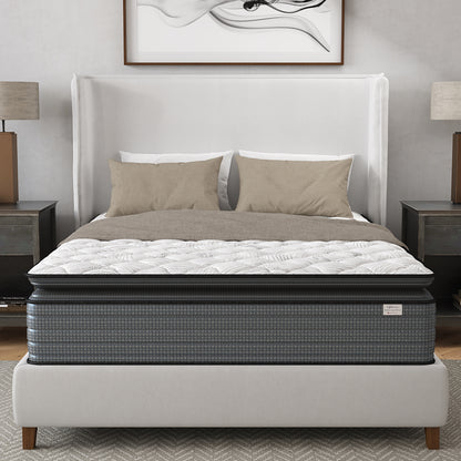 NapQueen Isabella 14 Inch Twin Hybrid Pillow Top Mattress, CertiPUR-US Certified, Made in USA