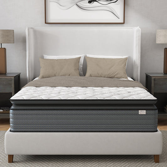 NapQueen Isabella 14 Inch Twin Hybrid Pillow Top Mattress, CertiPUR-US Certified, Made in USA