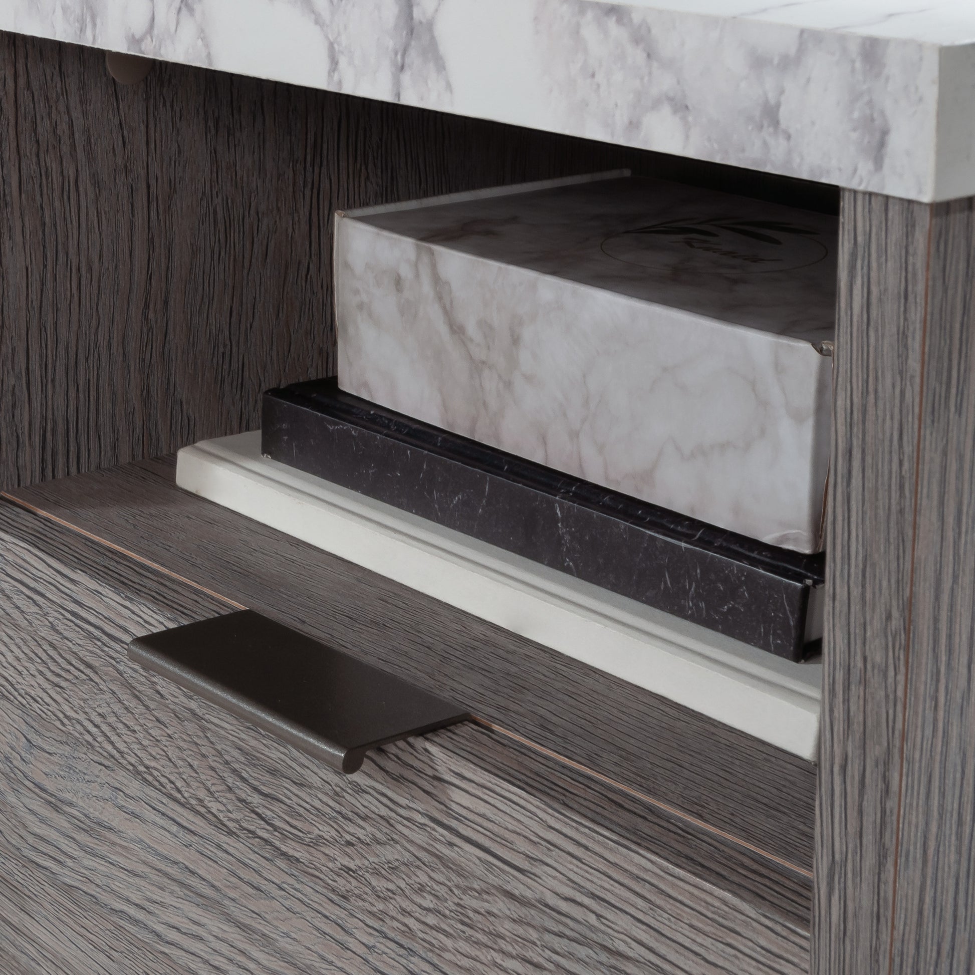 Home Office Blue Engineered Wood Computer Desk with Cable Management for Office Work