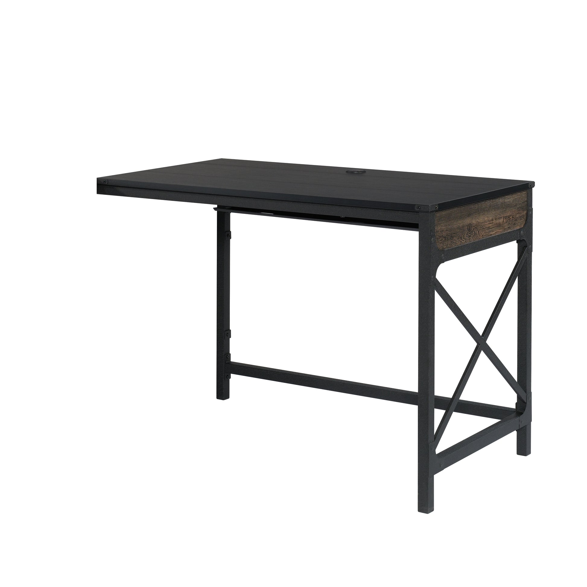 Desk Return 42" with Expanded Workspace, Brown finish