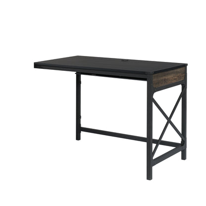 Desk Return 42" with Expanded Workspace, Brown finish