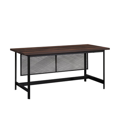 Industrial Table Desk with Spacious Work Surface, Brown finish