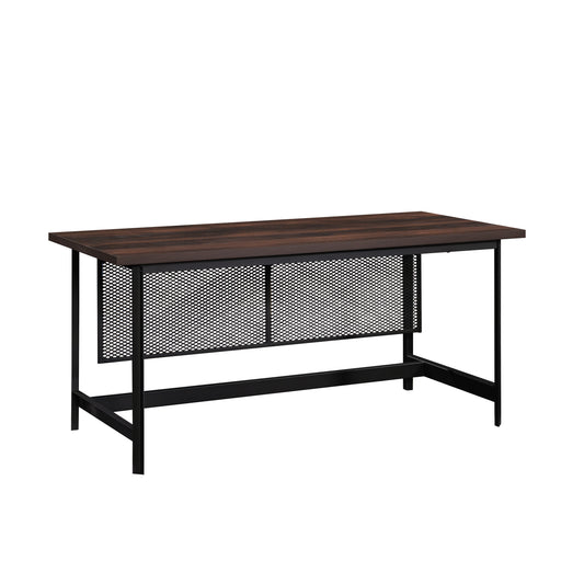 Industrial Table Desk with Spacious Work Surface, Brown finish
