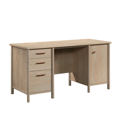 Transitional Computer Desk with Generous Work Surface, Brown finish
