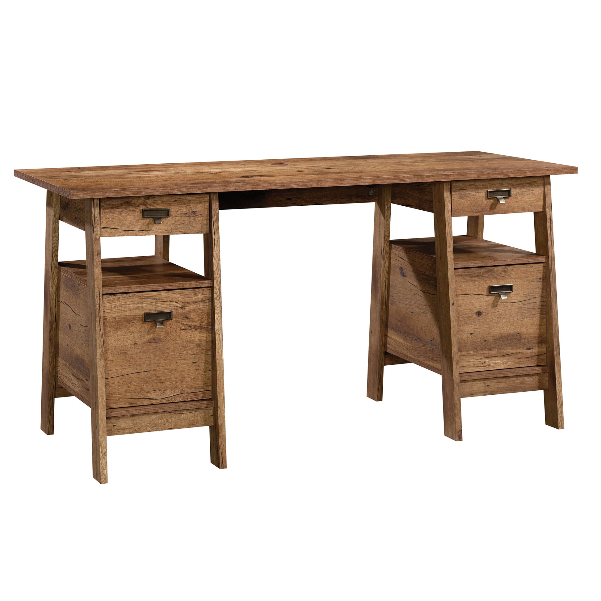 Executive Brown Desk - Rectangular Workstation