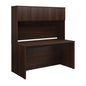 60" x 30" Desk With Hutch, Brown finish