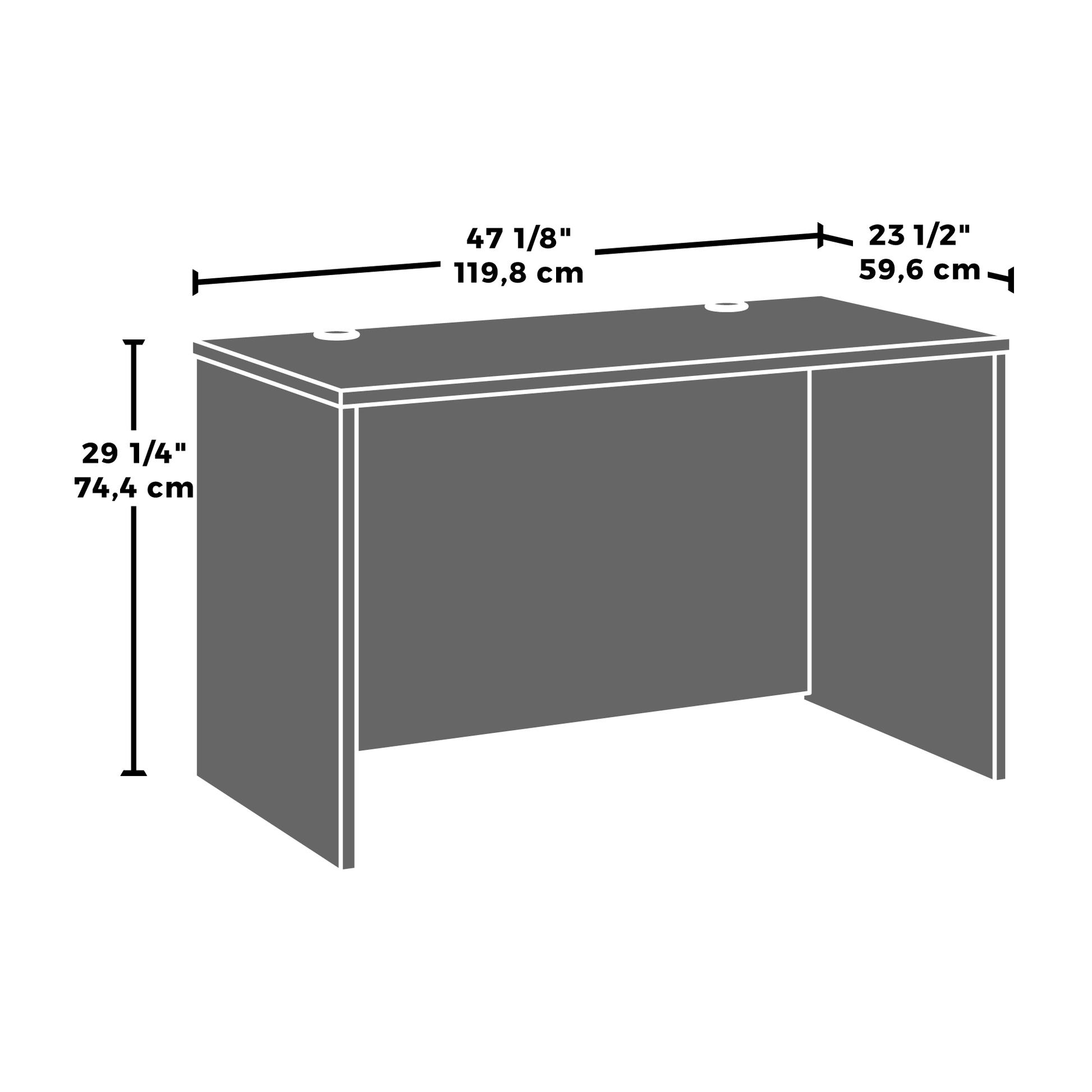 Large L-Shaped Brown Executive Desk - Office Workspace