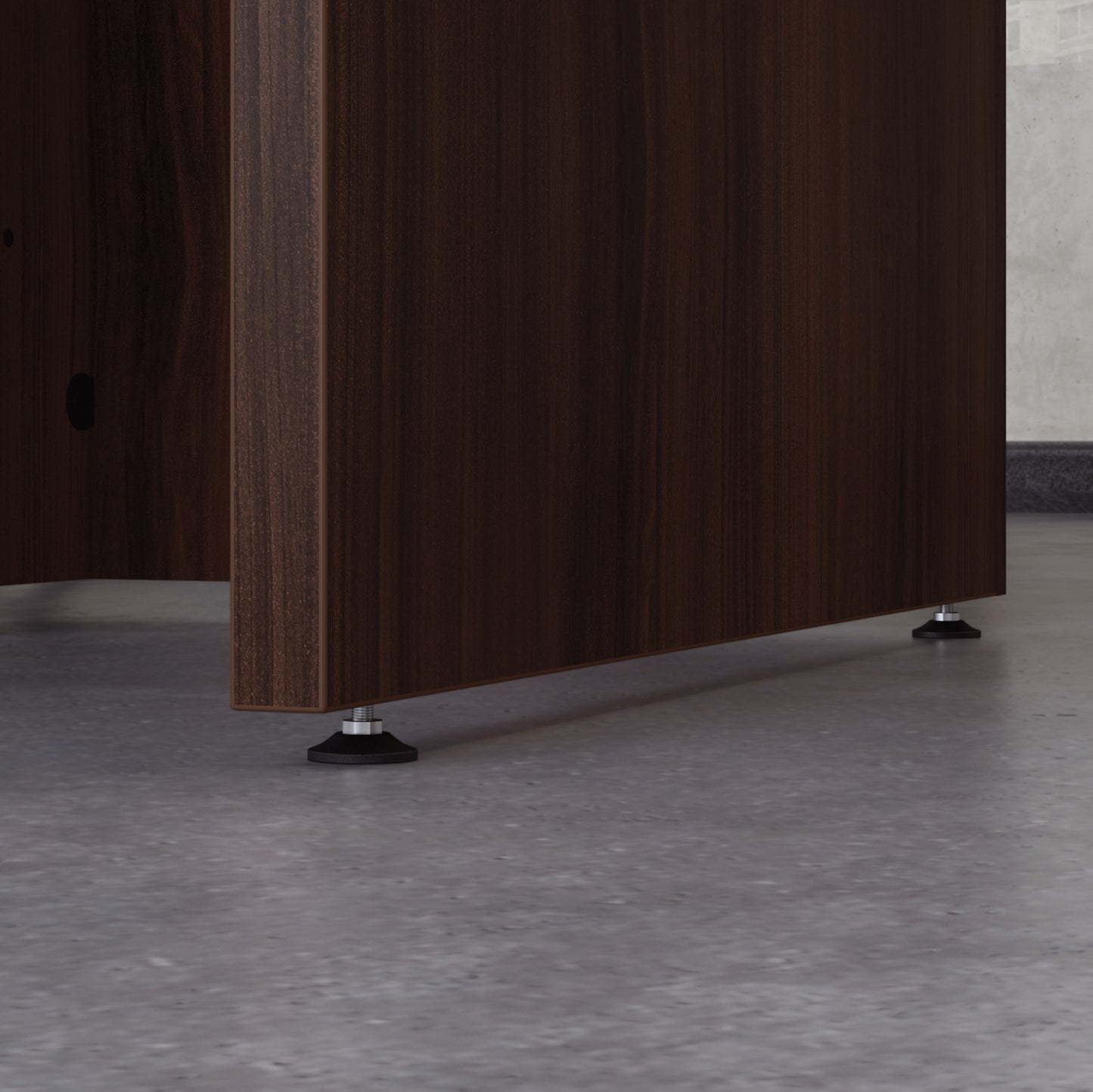 Large L-Shaped Brown Executive Desk - Office Workspace