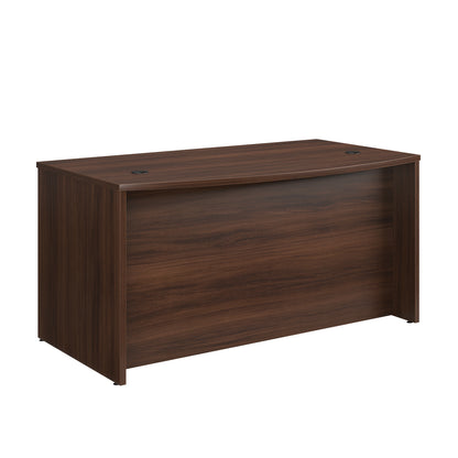 Bowfront Executive Desk 60", Brown finish